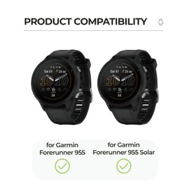 4 Pack Screen Protector for Garmin Forerunner 955/955 Solar Smartwatch, 9H Hardness Anti-Scratch Tempered Glass Screen Cover Bubble-Free