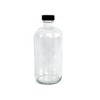 Vivaplex, 2, Clear, 16 oz Glass Bottles, with Lids