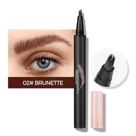 Liquid Microblading Eyebrow Pencils,Quick-Drying Brow-Fection Pen with Angled Square Tip for Hair-Like Strokes,Waterproof, for Eyebrows, Hairline & Beard (02 mocha)