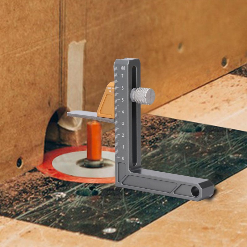 Woodworking Height Gauge, Metric Adjustable Depth Gauge, Aluminum Alloy Height