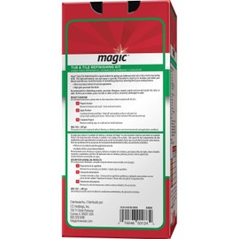 MAGIC 3124 Tub and Tile Refinishing Kit - Bright White - Paint On - Works On Ceramic Porcelain Acrylic Fiberglass Surfaces