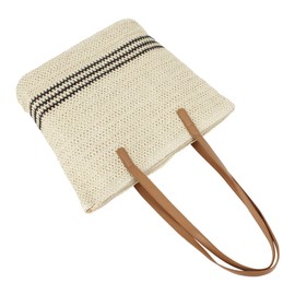 MEGAUK Women Handmade Straw Shoulder Bag Casual Summer Beach Tote Rattan Bags Weaving Tote Bag For Ladies Girls, bb-06994-02N