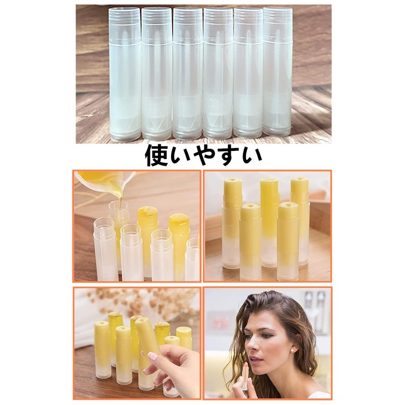 YFFSFDC Lip Balm Tubes Lip Containers Lip Case Rotatable Transparent