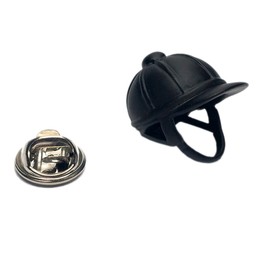 Horse Lovers Black Horse riding Helmet Lapel Pin Badge X2AJTP744