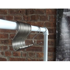 NAHANCO 4" Heavy Duty Steel S-Hook Hanger, Satin Chrome - 12/Carton