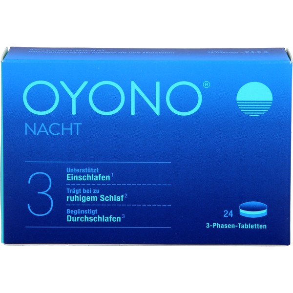 OYONO Nacht 3-Phasen-Tabletten fördert Einschlafen, 24 St. Tabletten