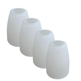 Lichthandel Hoch Pack of 4 Glass Lampshades Suitable for Reality Leuchten R3402400, E14 Socket, Matt White, 7 x 9 cm, Classic Style, for Table and Pendant Lamps, Glass Lampshades (4 x G8102-01)