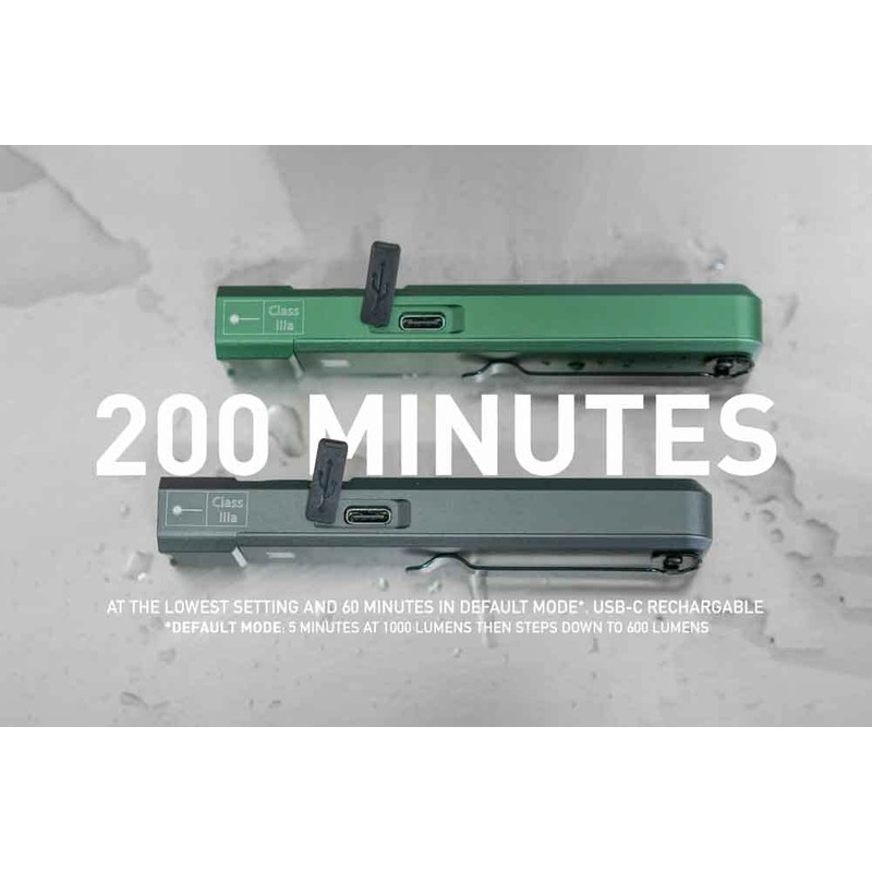 Monstrum Tracer 1000 Lumens Ultra-Slim EDC Flashlight | Forest Green