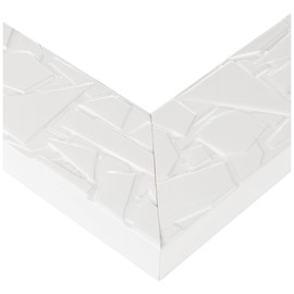 ArtToFrames 16x20 Inch White Picture Frame, This 3.25 Inch Custom Poster Frame is White Shatter Modern - Comes with Economy Acrylic and Corrugated Backing (WOMBR-6700-21FR-16x20)