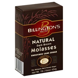Billington's Natural Dark Brown Molasses Sugar, 1 LB 1 Pound (Pack of 10)