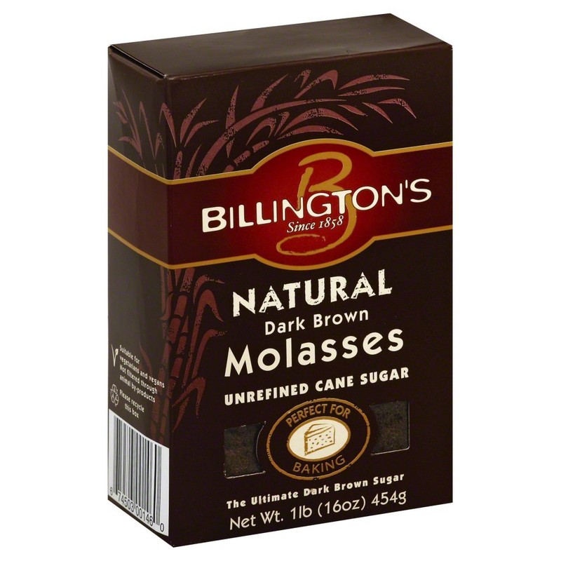 Billington's Natural Dark Brown Molasses Sugar, 1 LB 1 Pound