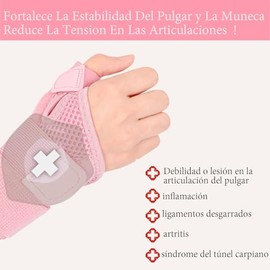 Correa para la Muñeca Soporte Metálico para el Pulgar, JDF3CISH Muñequeras Ortopedicas,para el Dolor, el Túnel Carpiano, la Artritis, la Tendinitis, las Fracturas, Adecuada para Hombres y Mujeres