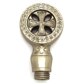 Snake Eye Tactical Pewter Design Handle Walking Cane w/Small Handle Storage, No Blade, 34.5" Overall (Knights Templar)