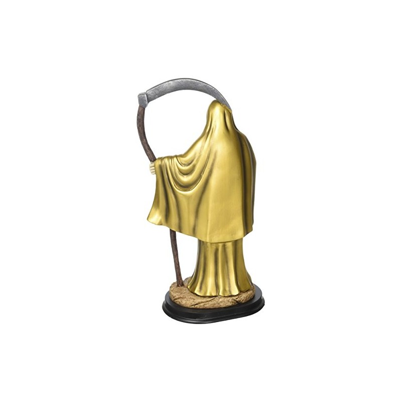 12 Inch Gold Santa Muerte Saint Death Grim Reaper Statue
