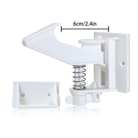 Vmaisi 10 Pack Cabinet Locks for Babies Child Safety Latches - 3.5 Inches Longer Baby Proofing Cabinets Drawer Lock with Adhesive Easy Installation