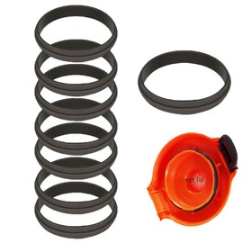 YuCool 8 Pack Water Bottle Gasket Replacement, Silicone Lid Seal O Ring Sealing Gaskets Replacement Parts Compatible with Gatorade Gx Water Bottle