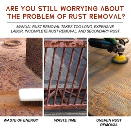 TPTAL Rust Renovator,Rust Remover for Metal,Rust Converter for Metal,Water-Based Rust Remover for Metal, Rust Removal Converter Metallic Paint with Brush,Multi-Functional Anti-Rust Paint 300g(Black)