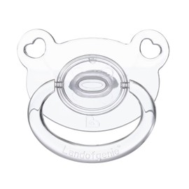 Landofgenie Adult Sized 1 Piece Transparent Dummy for Adults Model Bear White