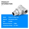 ERGAOBOY 1 Pcs Tee Fitting with Coupling Nut, 3/4" Female