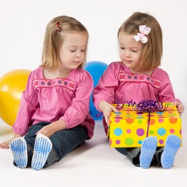 Calcetines antideslizantes para niños pequeños, 12 pares de calcetines antideslizantes para niños y niñas de 1 a 7 años, 01 Multicolor- 12 Pares, 5-7 Años