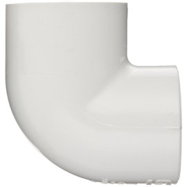 Spears 407 Series PVC Pipe Fitting, 90 Degree Elbow, Schedule 40, White, 3/4" Socket x NPT Female