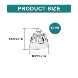 10pcs Hearing Aid Domes, 8mm/0.31inch Hearing Aid Replacement Parts Domes Open Vent Bass Domes Accessories Universal Domes Hearing Aid Supplies Compatible with Oticon Minifit Hearing Aid