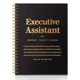 QYUVK Executive Assistant Gold Foil Hardcover 160 Pages Spiral Notebooks, Inspirational Gift for Executive Assistant, Administrative Assistant Gift, Thank You Thanksgiving Gift for Coworkers