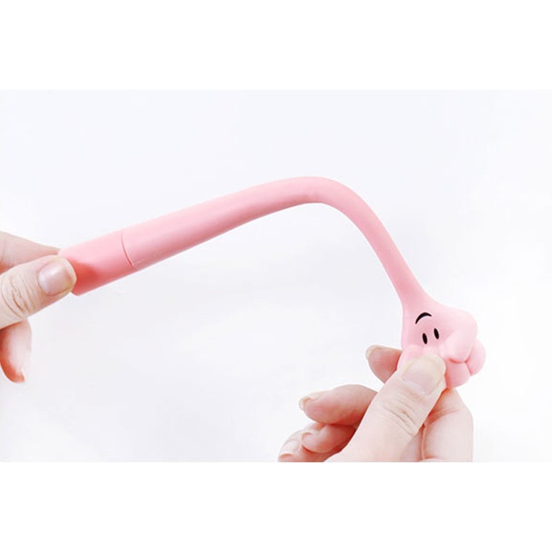 Funny Bendable Ballpoint Pen - Bending Hand Gesture, 0.7mm Black