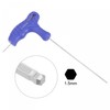 TOP-VIGOR 1Pcs 1.5mm Ball End Hex Key, T-Handle Hexagon Wrench
