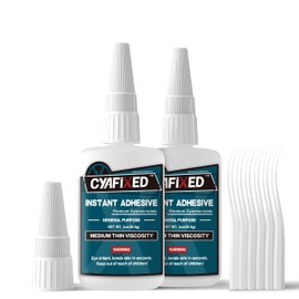 CYAFIXED Strong Cyanoacrylate (CA) Super Glue, Fast Curing Medium-Thin Viscosity Instant Adhesive, 4 oz. (113.6 Grams) - CA Glue for Plastic, Metal, Permanent Repair and DIY Household