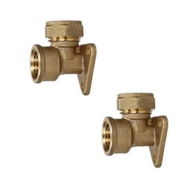 Wallplate Elbow UK Compression - 15mm 1/2 (2)