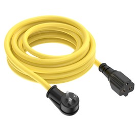 25-FT 12AWG Right-Angle 15 Amp to 20-Amp Extention Cord,90-Degree 15Amp Household Plug to 20Amp Heavy Duty Extention-Cable, Nema 5-15P to 5-20R,5-15P to 6-15R/20R,125V 15A to 20A-Angled Power Cord