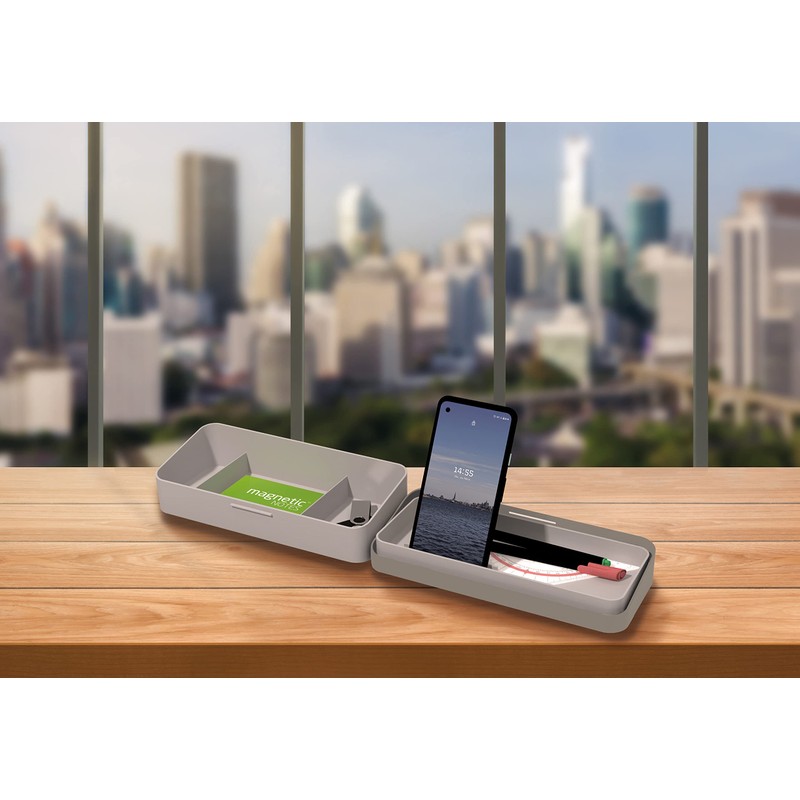 helit H6252582 Table Organiser "the Company", Desk Butler in Grey/Grey