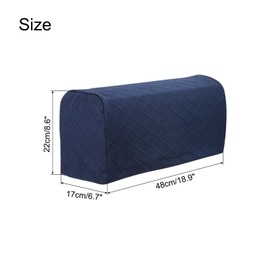 sourcing map 2pcs Stretch Armrest Covers, Couch Arm Covers with Twist Pin, Sofa Armrest Cover Non Slip Furniture Protector for Recliners Sofas Chair Navy Blue