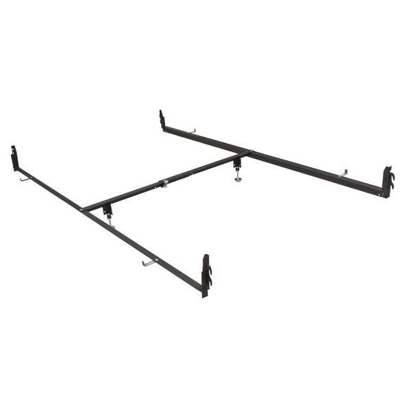Glideaway DRCV1L Bed Rail System - Adjustable Steel Drop Rail Kit to Convert Full Size Beds to Fit Queen Size Mattresses - Suitable For Antique Beds - Hook-in Attachments