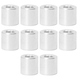 Zhooooonglf 10Pcs M4 Aluminum Spacers, Metal Spacer Aluminum Round 4.2mm ID x 8mm OD x8mm L Thickness Screw Standoff for M4Screw Bolts Silver
