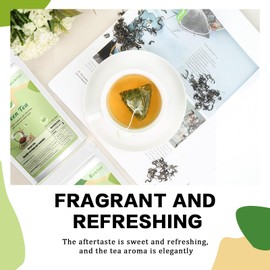 Green Tea Bags 66 Count (Pack) Hot and Cold Brew Tea Pyramid Style,Loose Leaf Green Tea-Flavored Tea Bags,Tea Gift For Teachers and Mom,Family Size Appreciating Tea Bags