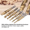 6Pcs Combination Drill Tap Bit 1/4in Hex Shank Spiral Tapping