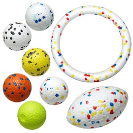 NianYi Pet Dog Ball Toys for Aggressive Chewers, Indestructible Durable Interactive Balls for Dogs Playing, Environmentally Friendly Safe Bouncy ETPU Ball for Training (Medium, White, Black)