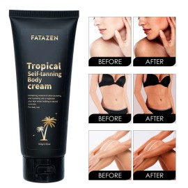 FATAZEN/Customized Brand Private Label Natural 3 Hours Instant Dark Tanning Lotion Body Care Suntan Oil Skincare OEM Self Tanner Sunless Tanning Creamcolor: Black, net weight: 100g