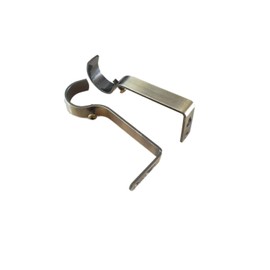 HomeElabador® Curtain Pole Bracket Metal 28mm Bronze Heavy Duty Rod Wall Brackets Holder Metal Curtain Rod Brackets Set with Screws for Poles Set of 2.
