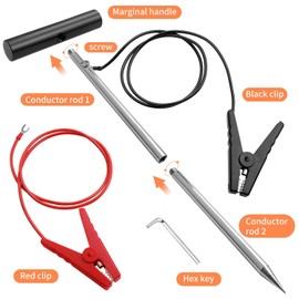 Electric Fence Wire Grounding Rod, Connect The Energizer and Electric Fence Charger Solar Powered, Solar Electric Fence Lead Wire with Alligator Clip, for Generator Electric Fence