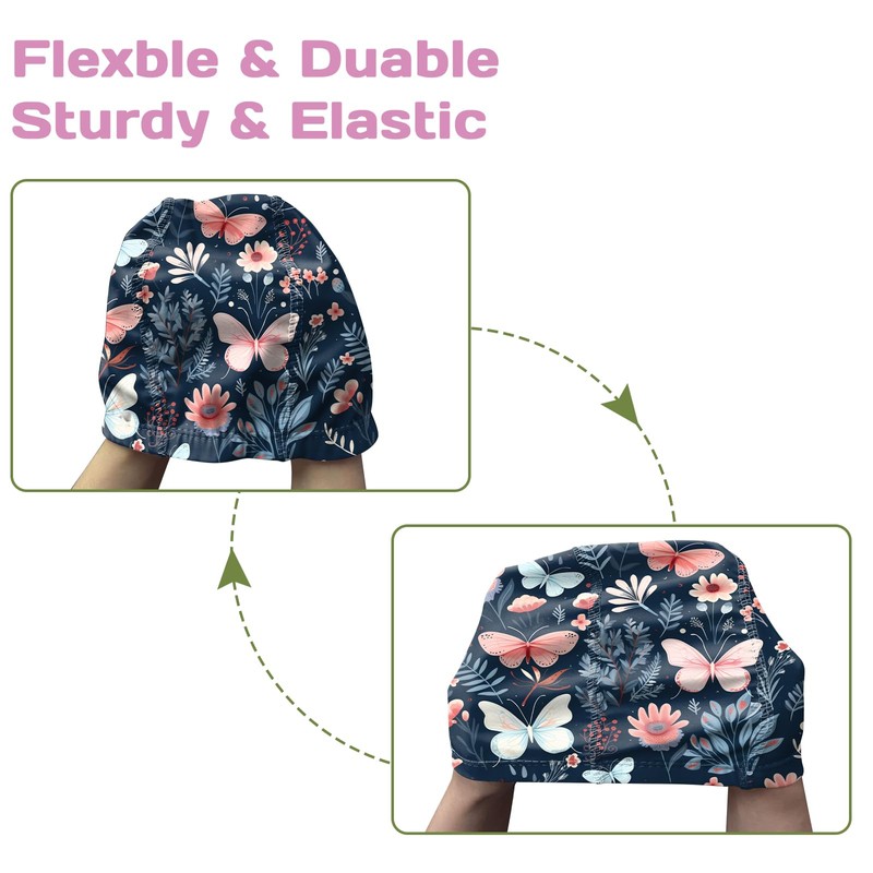 Deokke Fabric Swim Cap Elastic Breathable Cloth Swimming Cap Fit
