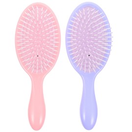 Vaguelly Macaron Color Massage Combs Set of 2 Detangling Hair Combs for Women Plastic Hair Brushes for Scalp Massage Travel-Friendly Styling Tools