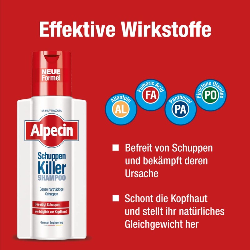 Alpecin Dandruff Killer Shampoo - 2 x 250 ml -