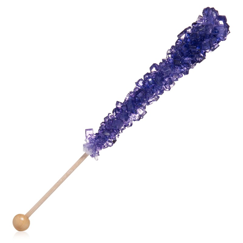 Purple Rock Candy Sugar Sticks - Grape Flavored - 24