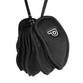 8pc Meshy Golf Iron Covers Set - Superior Club Protection - Numbered for Easy Identification - Black