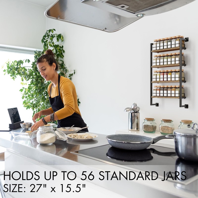 ZICOTO Space Saving Spice Rack Organizer Shelf for Wall Mount