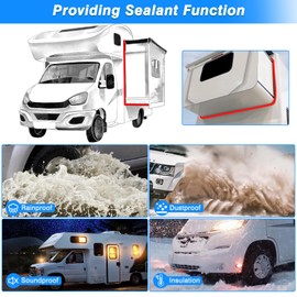Maypott 35FT RV Slide-Out Seal D-Shaped Black Weather Stripping for RV Slide-Out System Effective Seal, Easy Installation