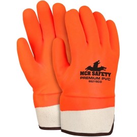 MCR 6521SCO PVC Coated Insulated Gloves Double Dipped Hi-Vis Orange (2 Pairs)